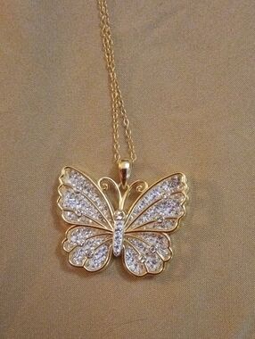 JCM 925 Gold Vermeil Butterfly Necklace